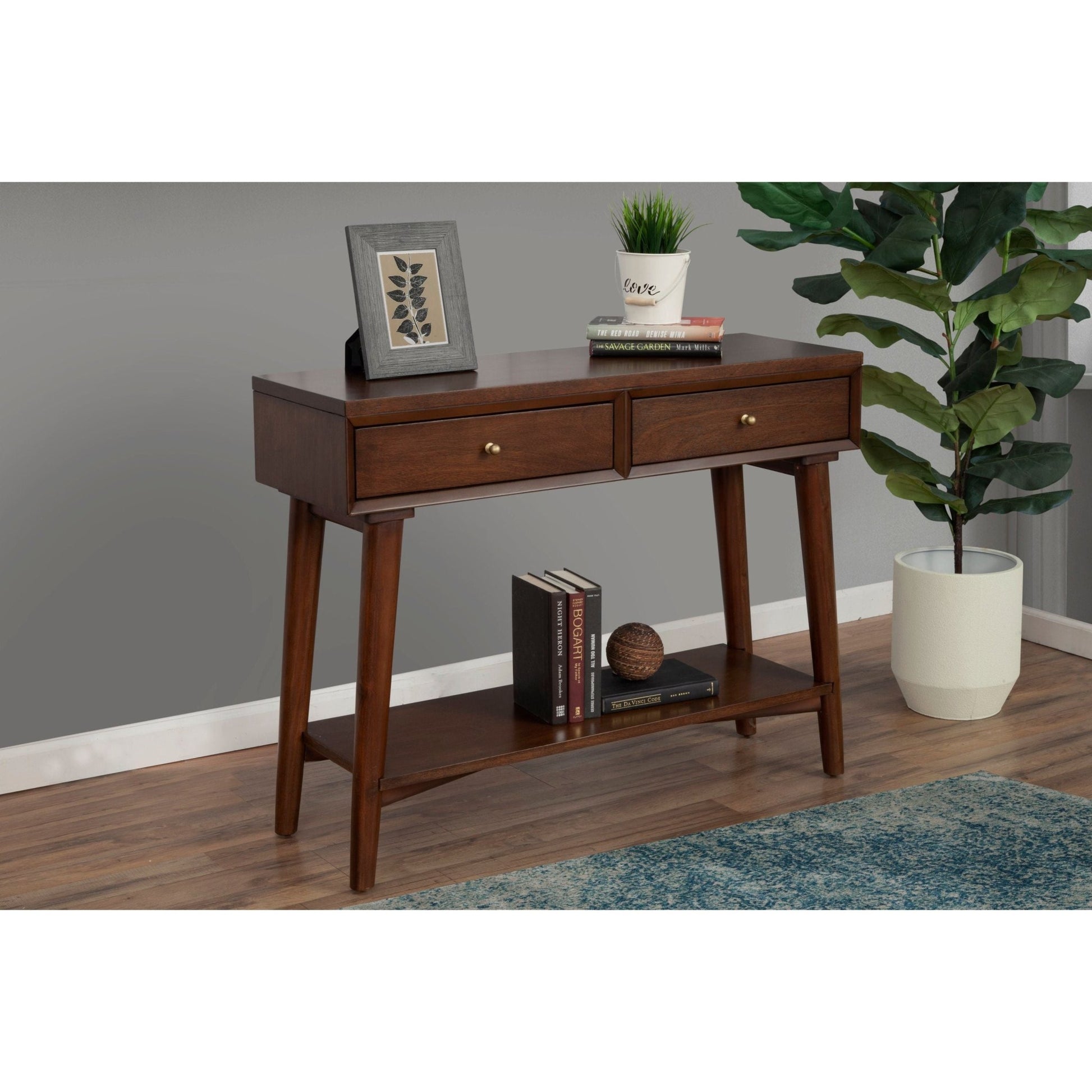 Flynn Console Table, Walnut - Alpine Furniture