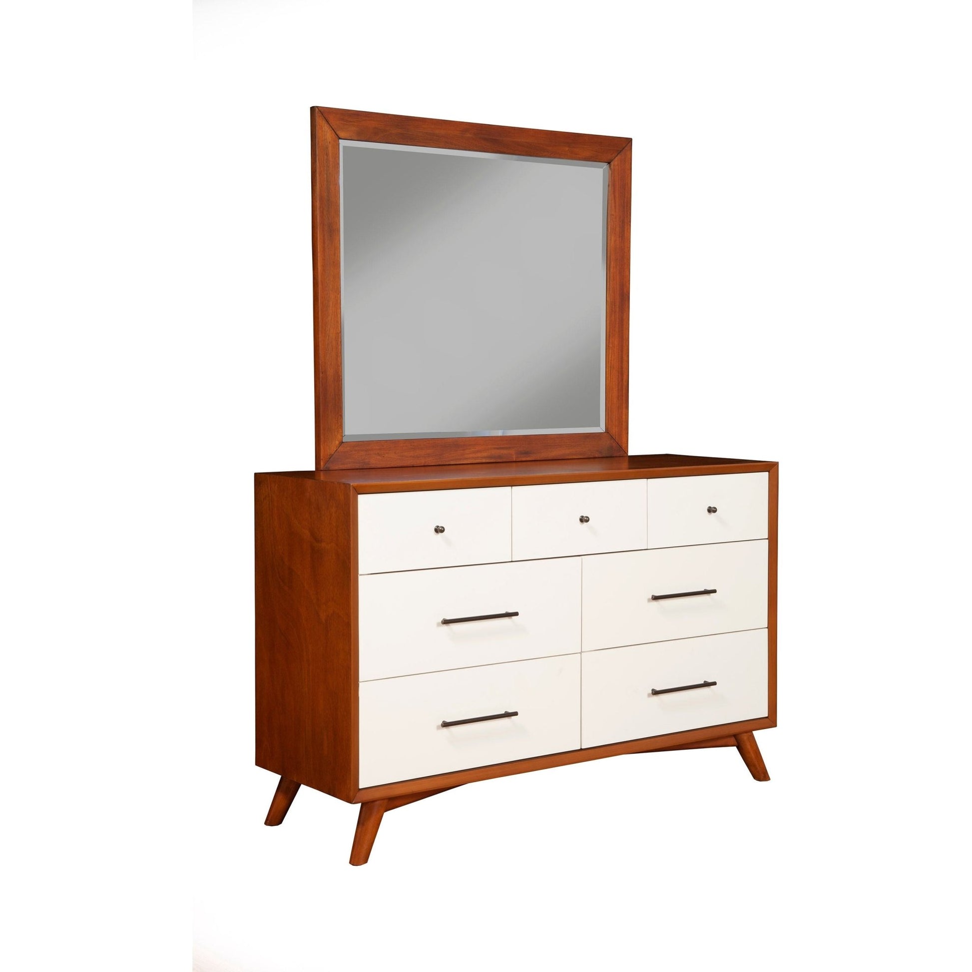 alpine furniture flynn mid century modern 7 drawer dresser Alpine Furniture Flynn Mid Century 7 Drawer Dresser in Walnut (Brown) - Bed Bath & Beyond
