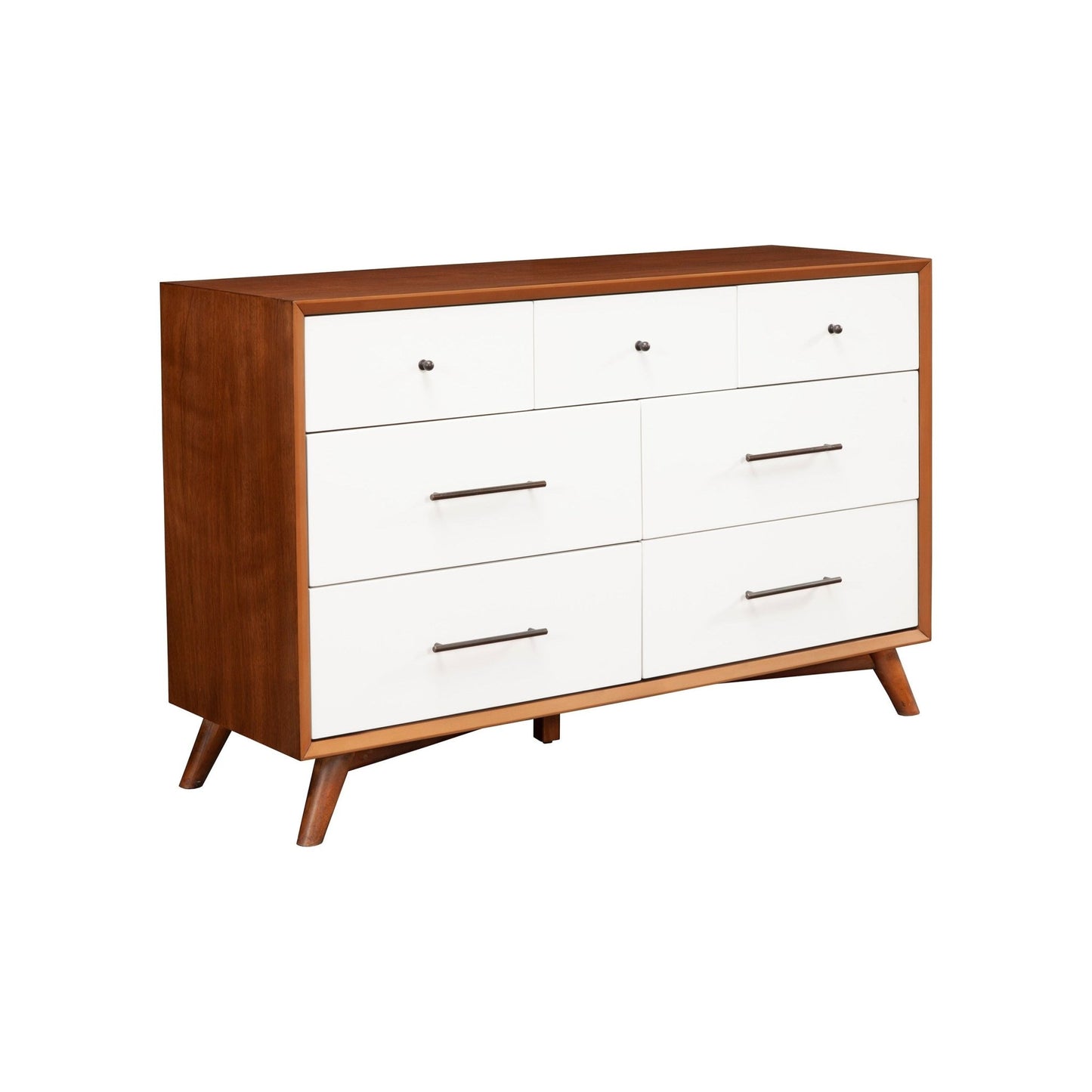 Flynn Dresser, Acorn/White - Alpine Furniture