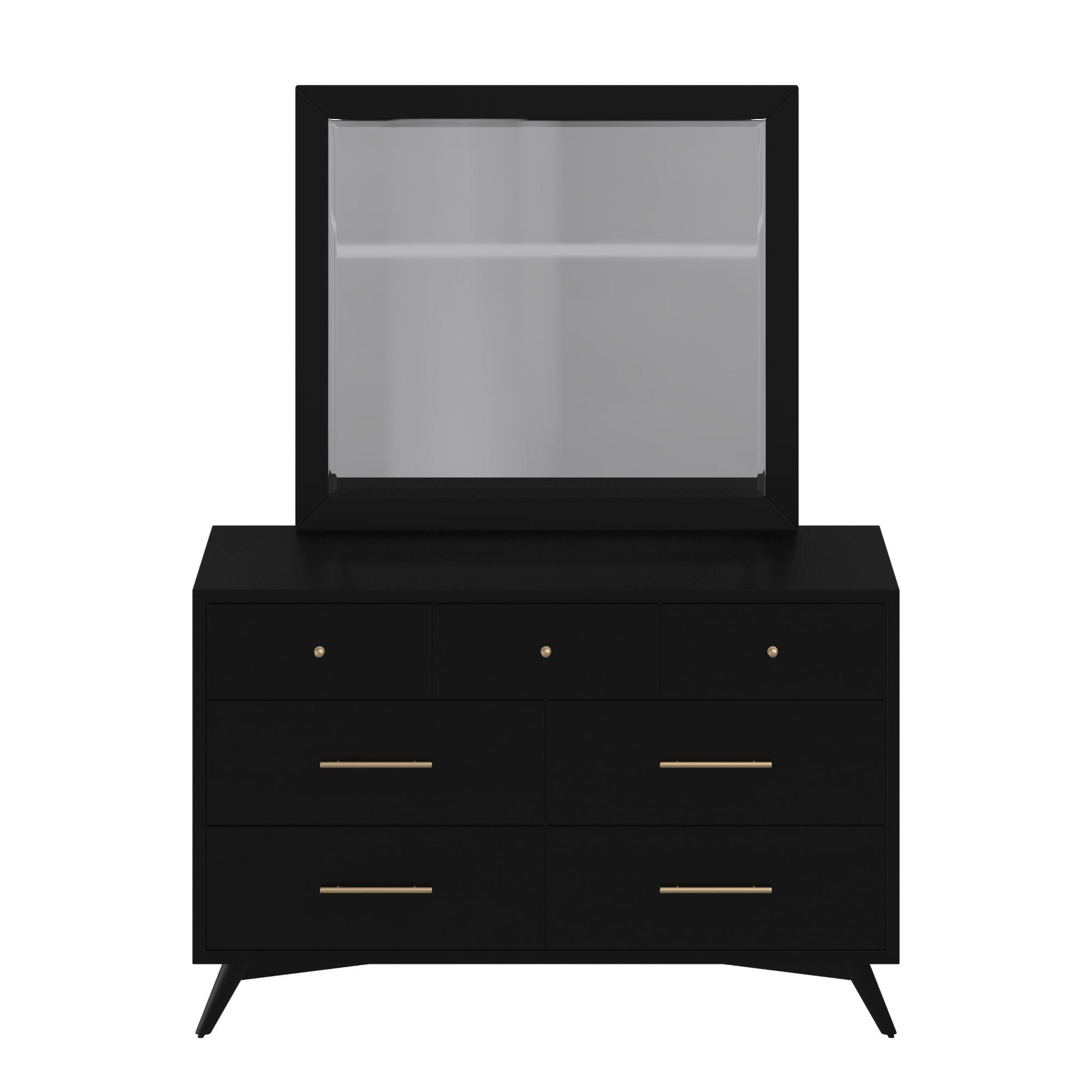 Flynn 6-Drawer Dresser in Black | Alpine Furniture Flynn 6-Drawer Dresser in Black | Alpine Furniture