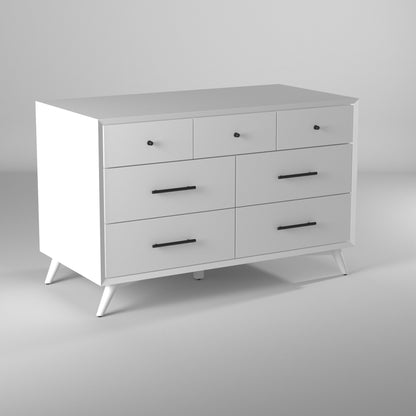 Flynn Dresser, White - Alpine Furniture