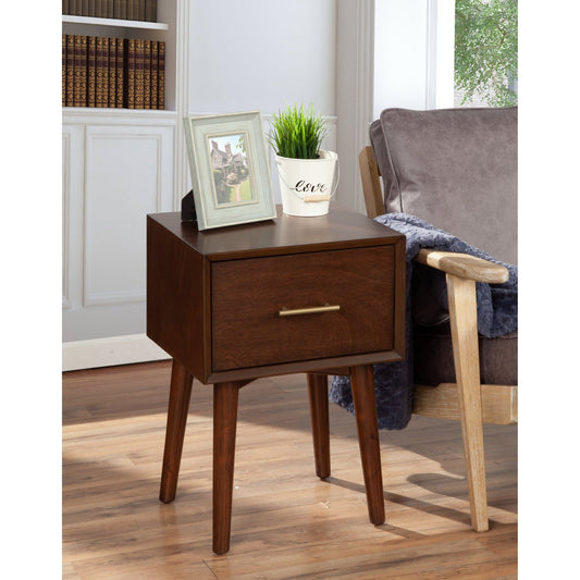 Flynn End Table, Walnut - Alpine Furniture
