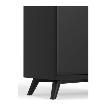 Flynn Large Bar Cabinet, Black - Alpine Furniture