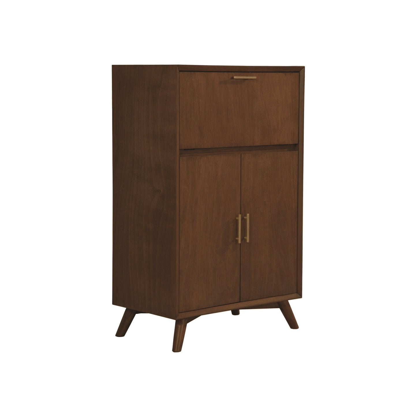 Flynn Large Bar Cabinet, Walnut - Alpine Furniture