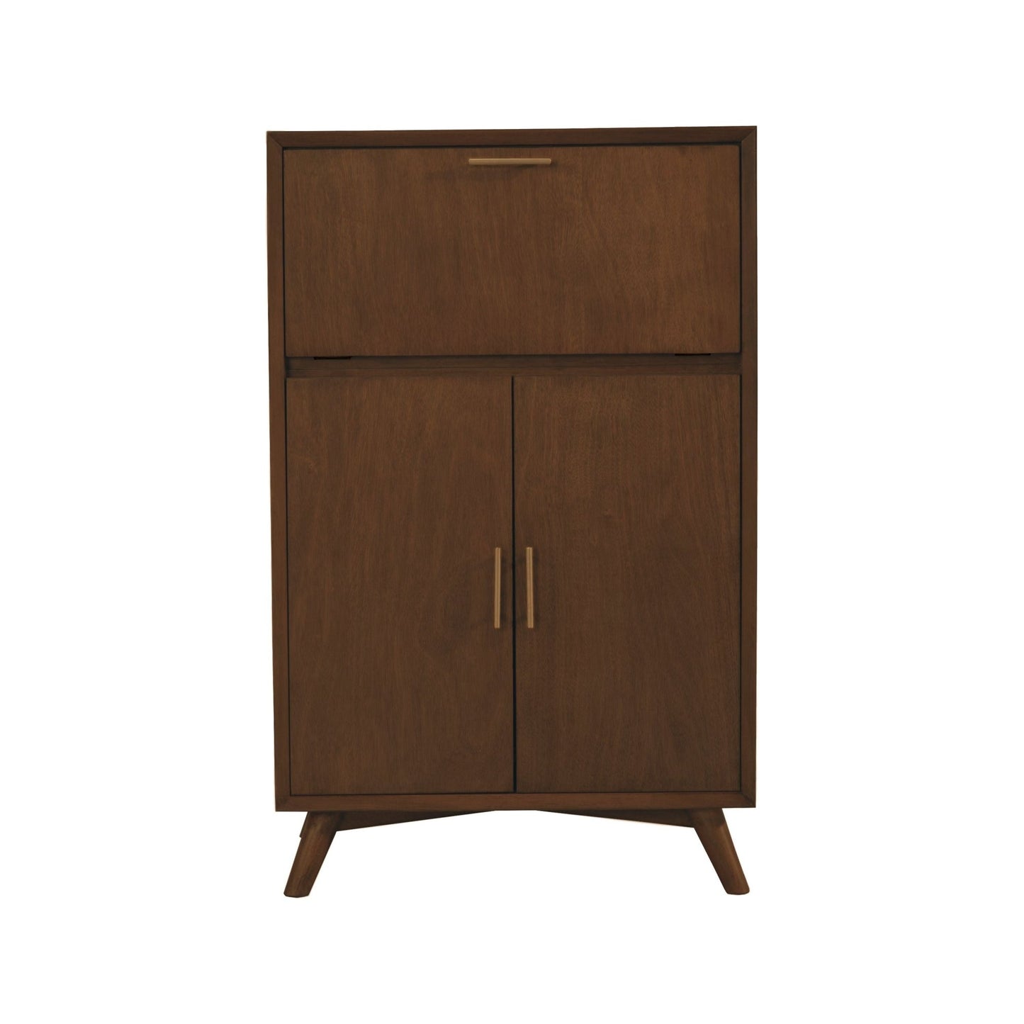 Flynn Large Bar Cabinet, Walnut - Alpine Furniture