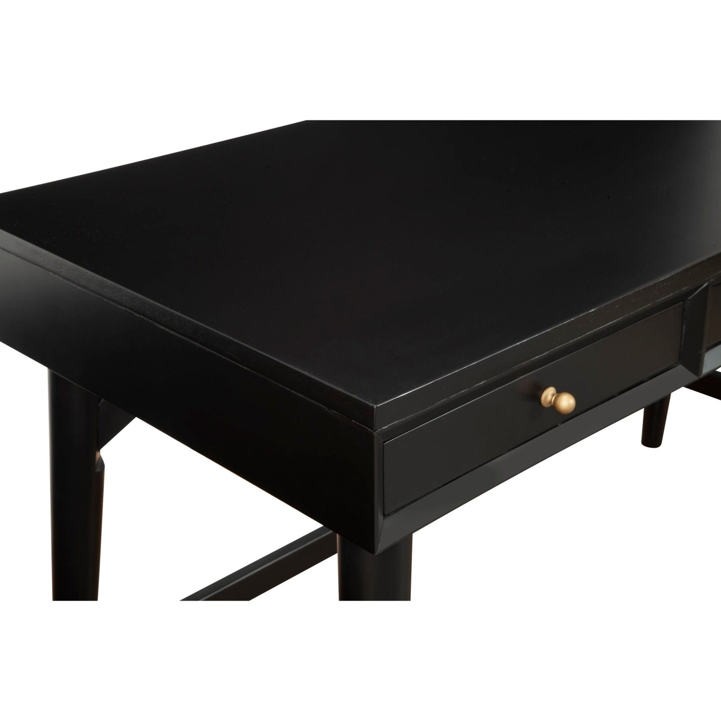 Flynn Large Desk, Black - Alpine Furniture