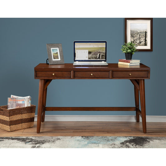 Flynn Large Desk, Walnut - Alpine Furniture