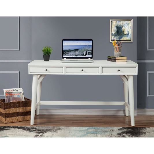 Flynn Large Desk, White - Alpine Furniture