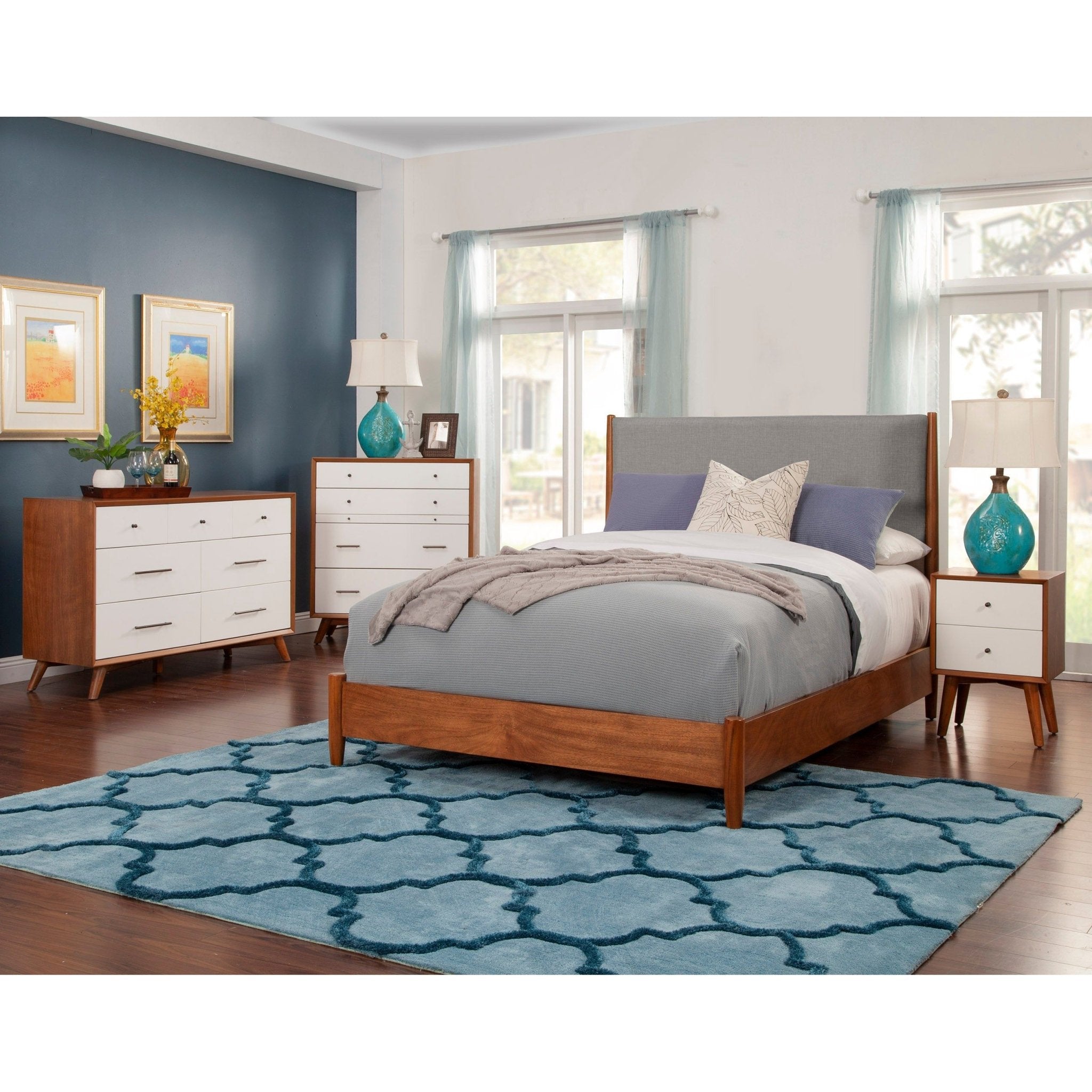 Flynn upholstered store platform bed