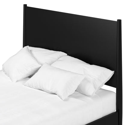 Flynn Panel Bed, Black - Alpine Furniture
