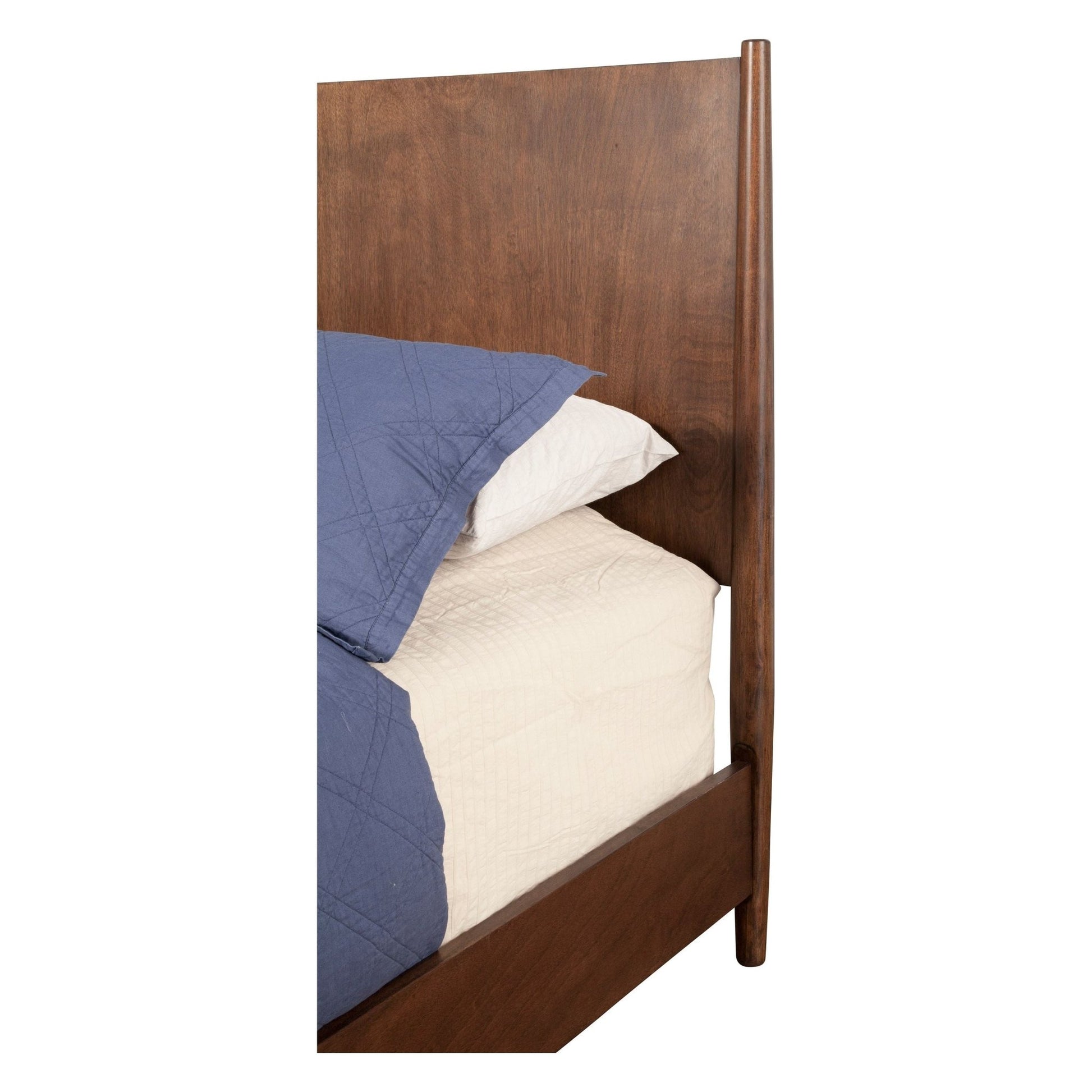Flynn Panel Bed, Walnut - Alpine Furniture
