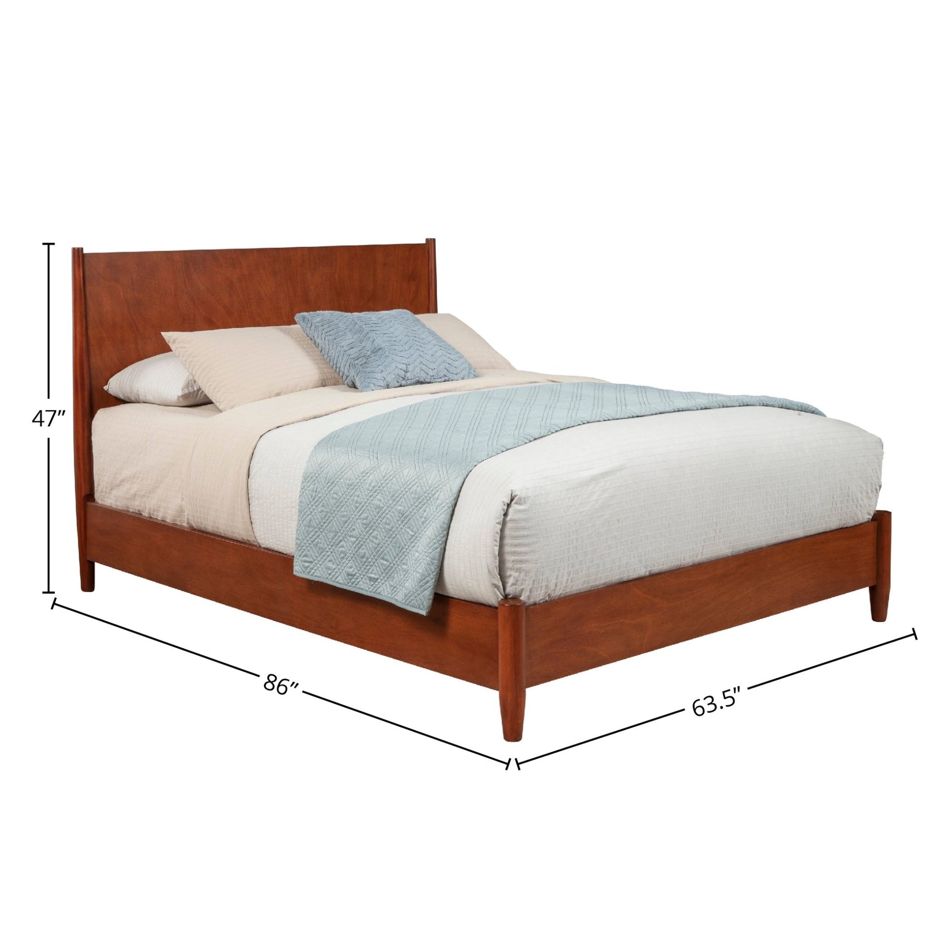 Flynn Platform Bed, Acorn - Alpine Furniture