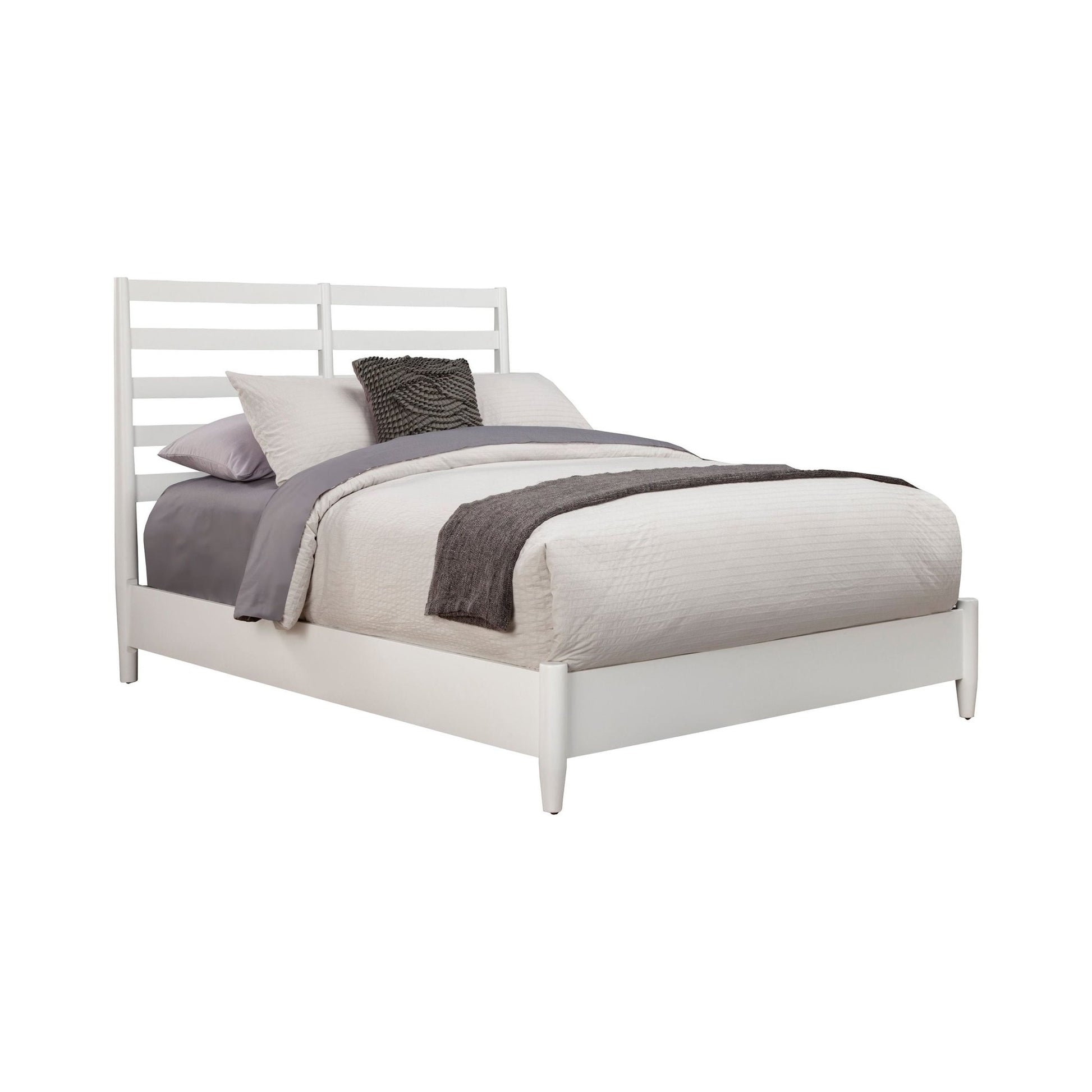 Flynn Retro Bed, White - Alpine Furniture