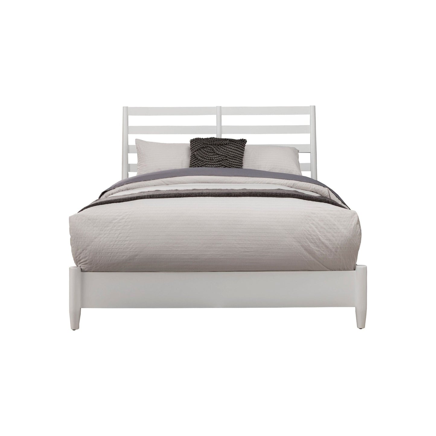 Flynn Retro Bed, White - Alpine Furniture