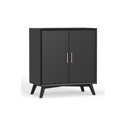 Flynn Small Bar Cabinet, Black - Alpine Furniture