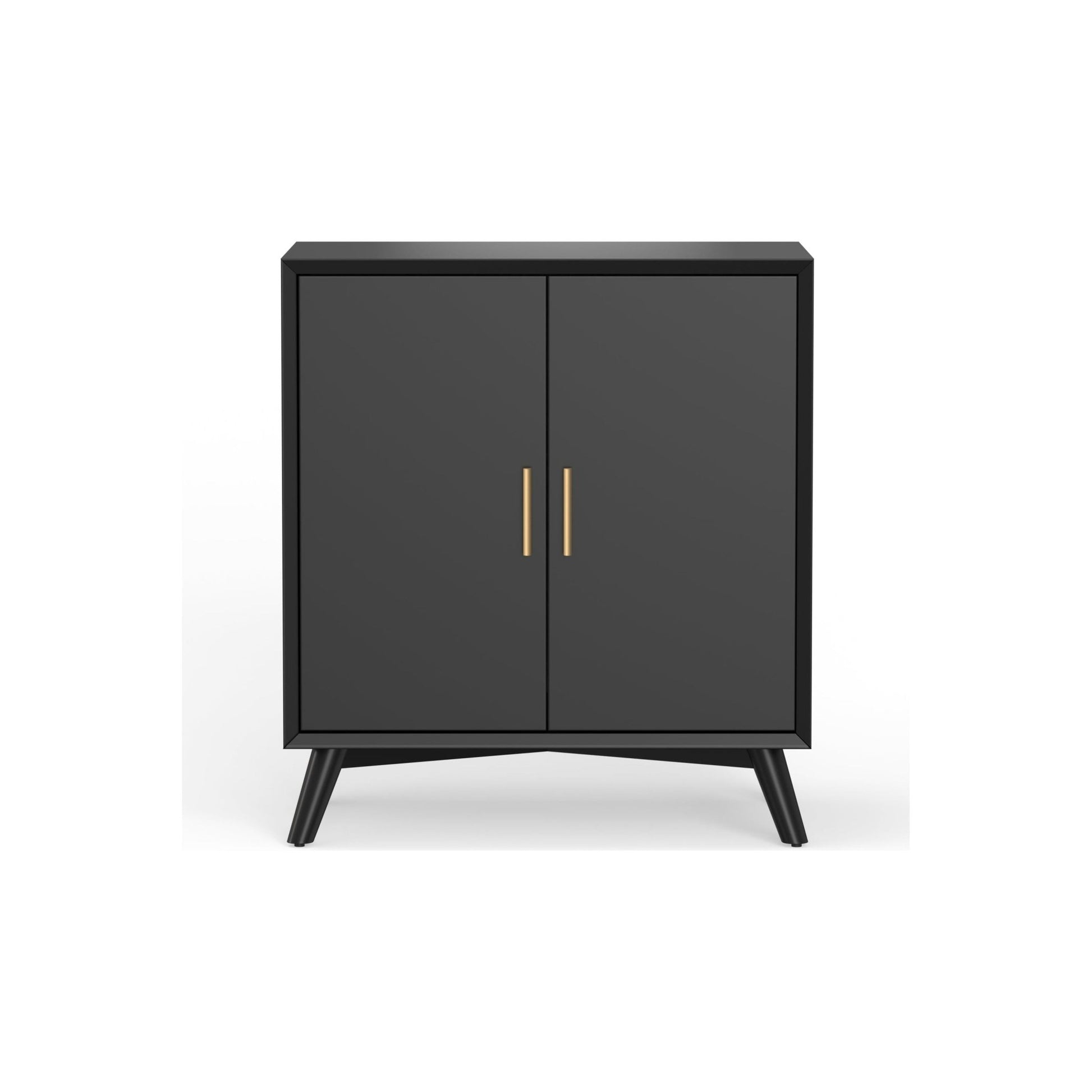 Flynn Small Bar Cabinet, Black - Alpine Furniture