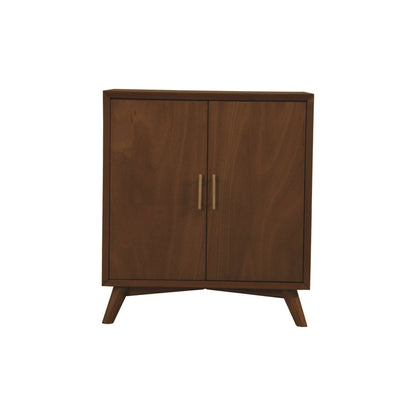 Flynn Small Bar Cabinet, Walnut - Alpine Furniture
