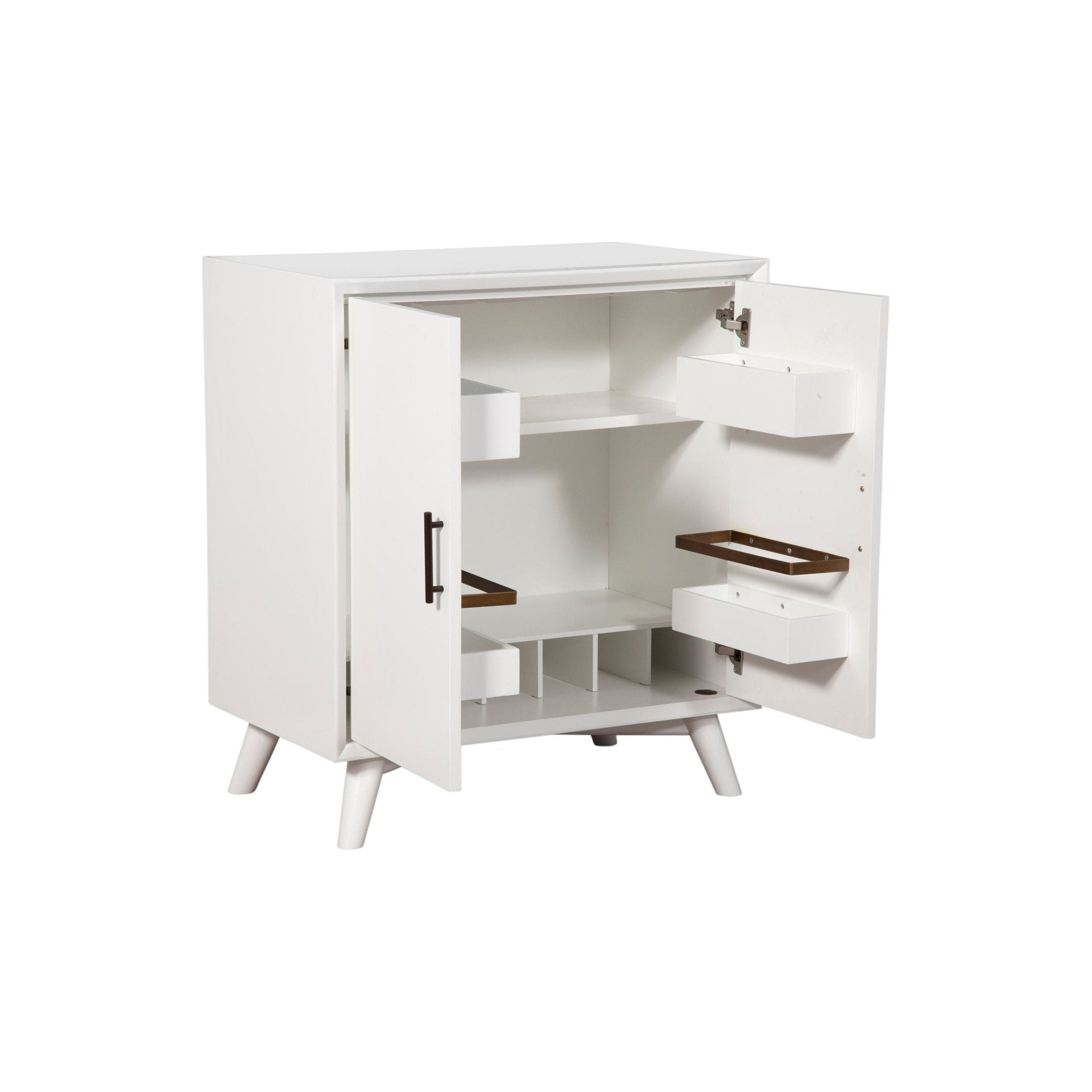 Small white bar online cabinet