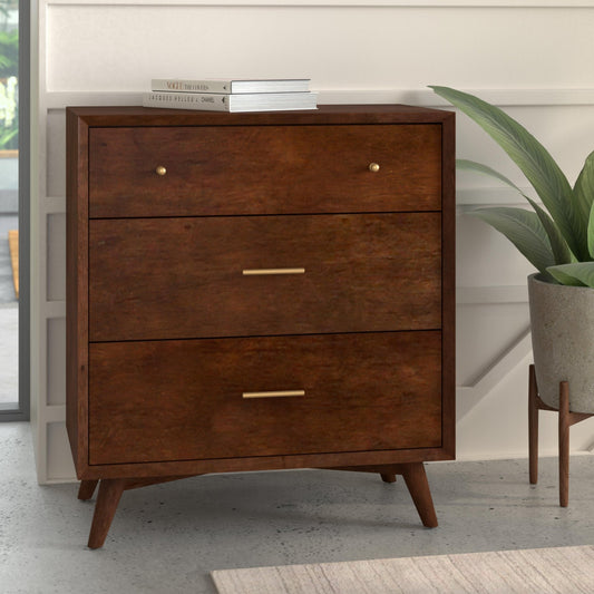 Flynn Small Chest, Walnut - Alpine Furniture