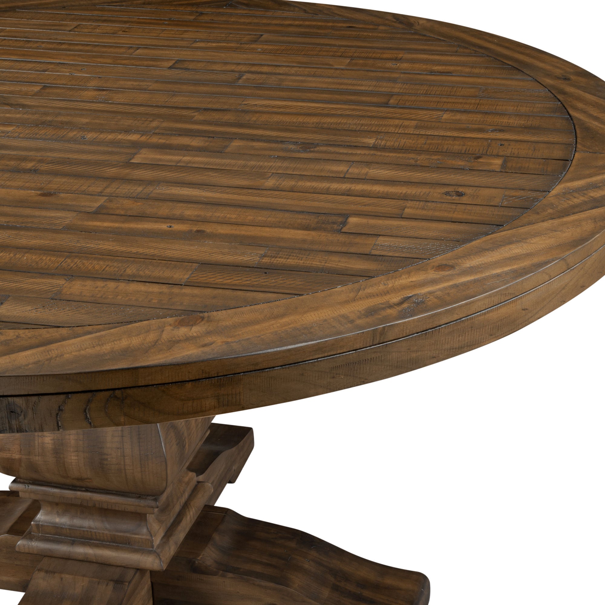 Round Walnut Color Table Kensington Round Dining Table, Walnut – Alpine Furniture