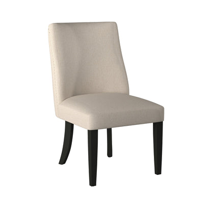 Live Edge Parson Chairs, Cream/Black - Alpine Furniture