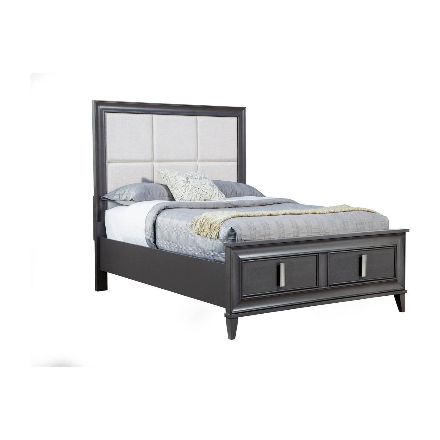 Lorraine Storage Bed, Dark Grey - Alpine Furniture