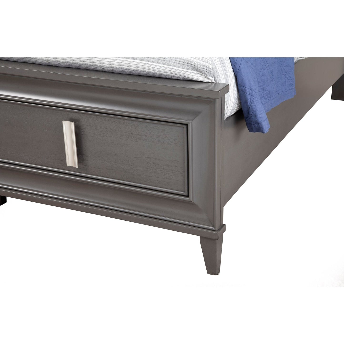 Lorraine Storage Bed, Dark Grey - Alpine Furniture