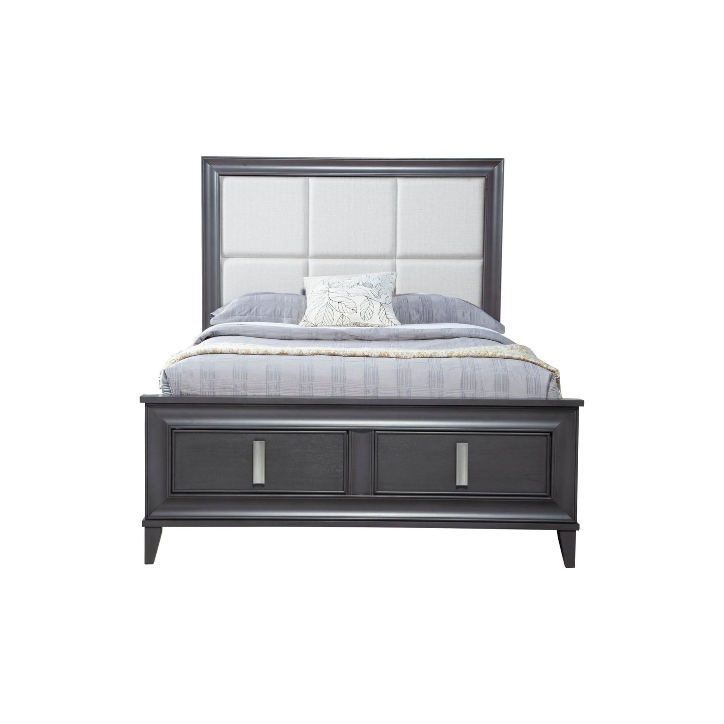 Lorraine Storage Bed, Dark Grey - Alpine Furniture