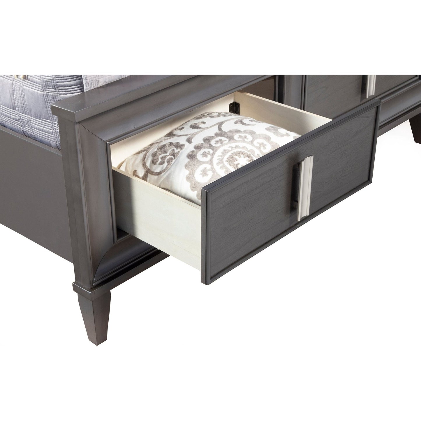 Lorraine Storage Bed, Dark Grey - Alpine Furniture