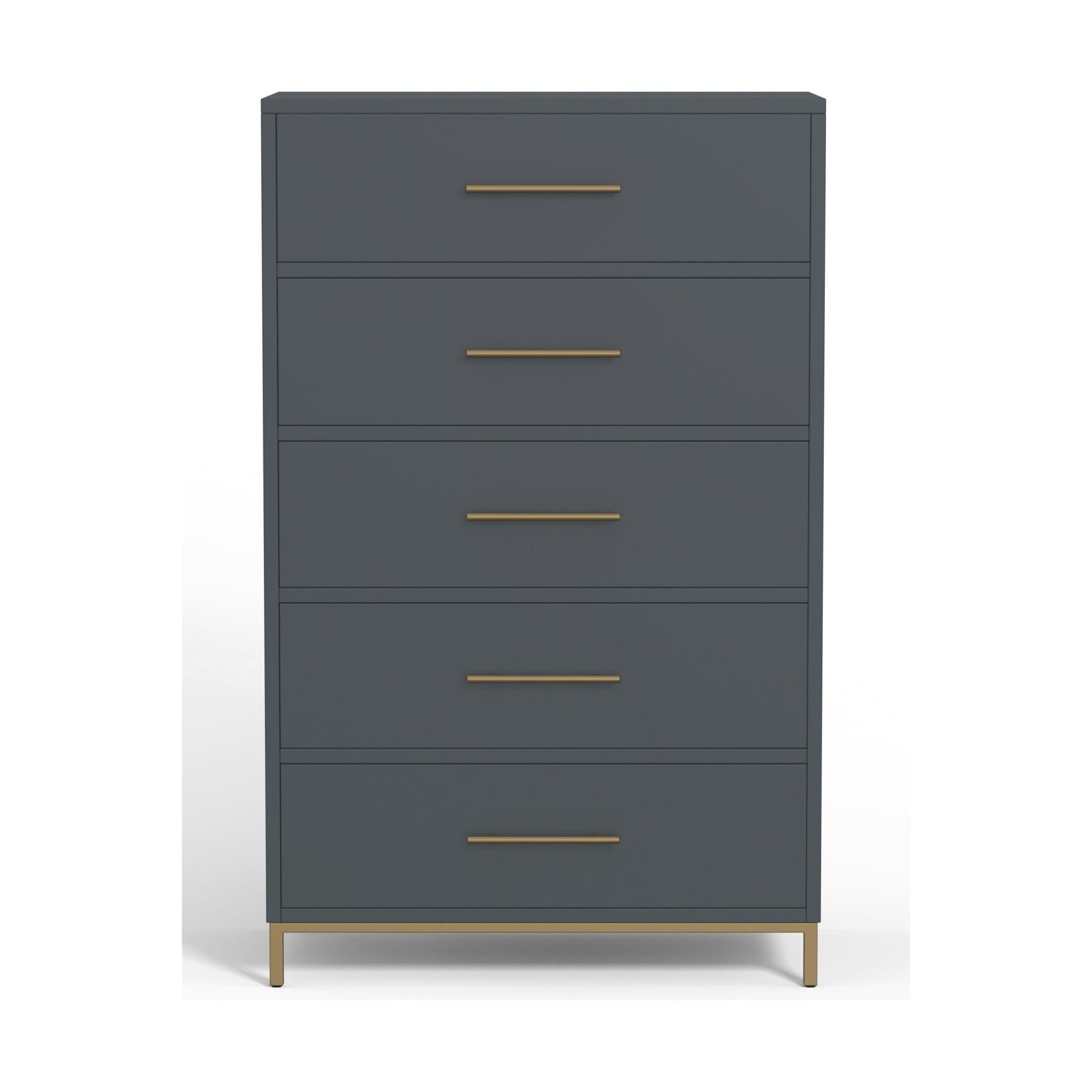 Madelyn Five Drawer Chest, Slate Gray Alpine Furniture Madelyn Five Drawer Chest, Slate Gray Alpine Furniture