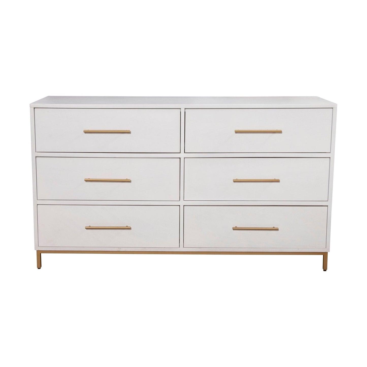 Madelyn Six Drawer Dresser, White - Alpine Furniture
