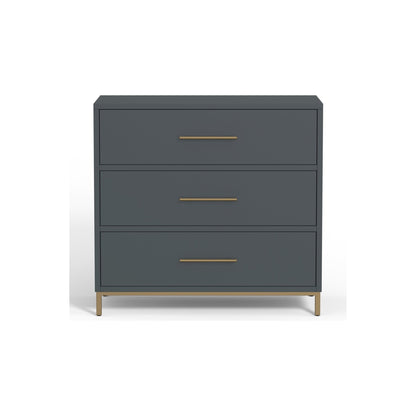 Madelyn Three Drawer Small Chest, Slate Gray - Alpine Furniture