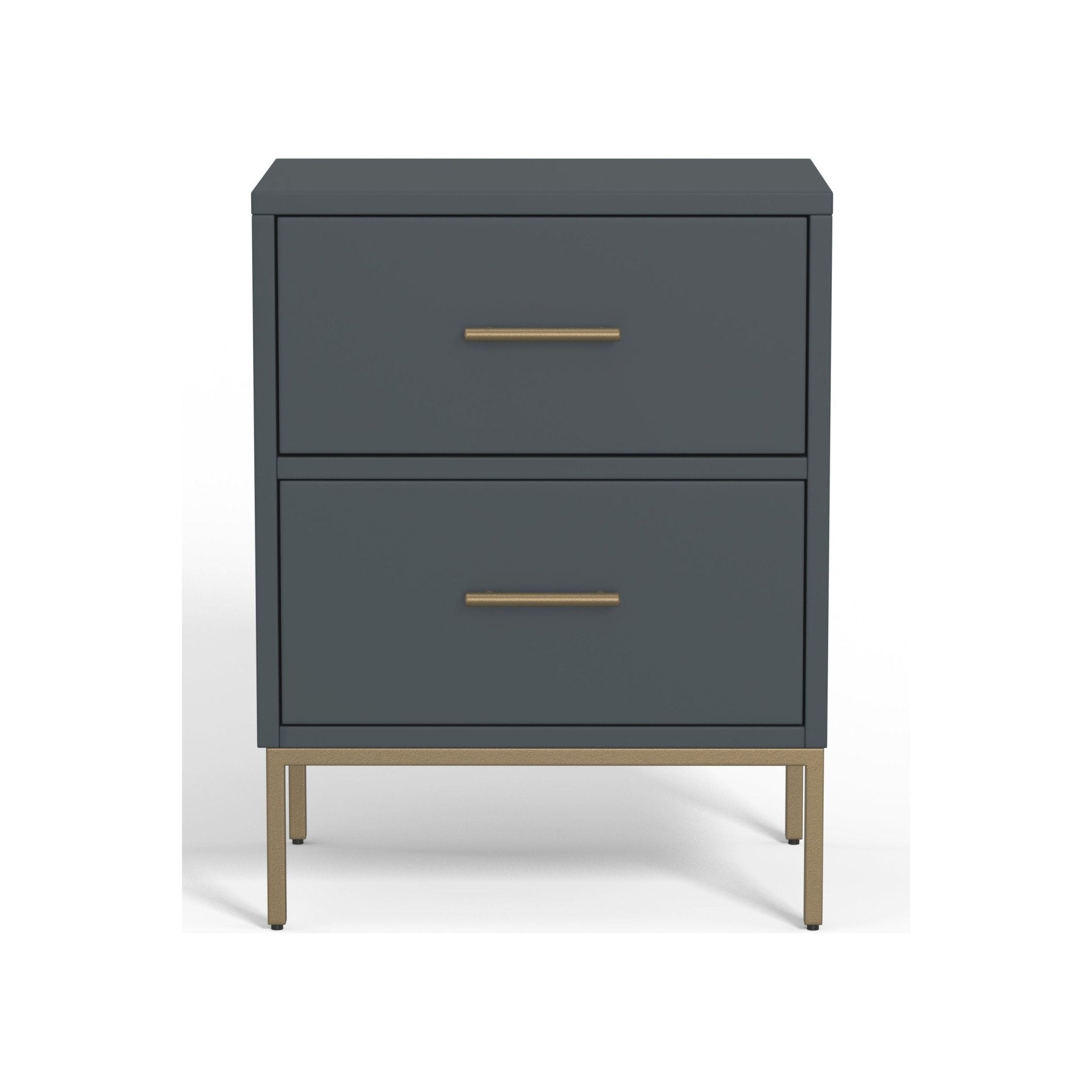 Slate gray store nightstand