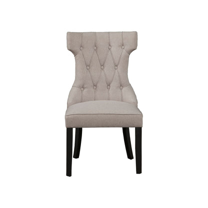 Manchester Upholstered Side Chairs, Light Grey/Black - Alpine Furniture