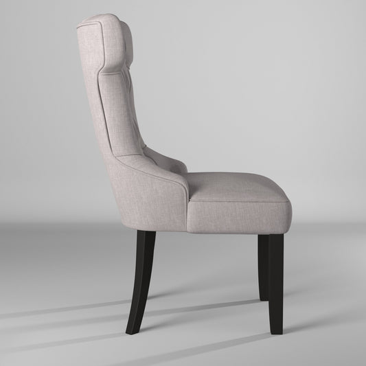 Manchester Upholstered Side Chairs, Light Grey/Black - Alpine Furniture