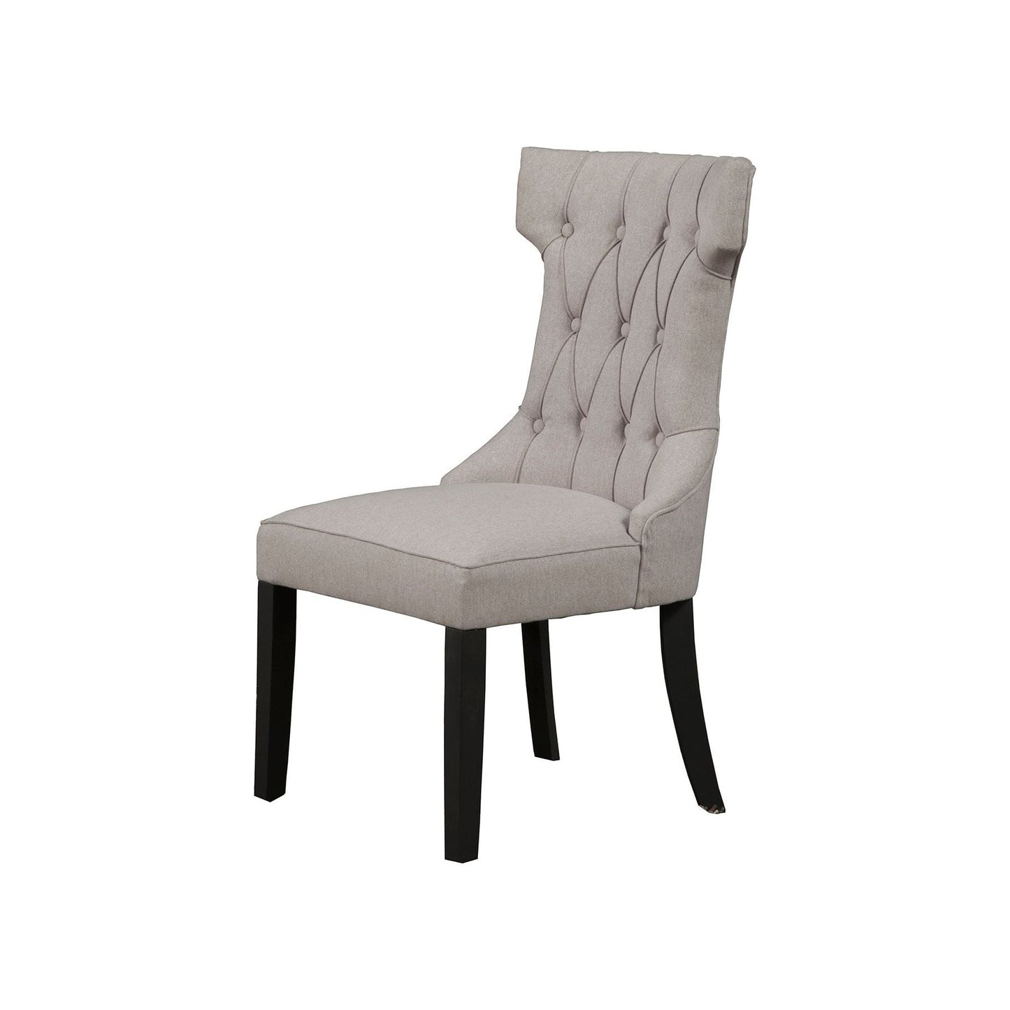 Manchester Upholstered Side Chairs, Light Grey/Black - Alpine Furniture