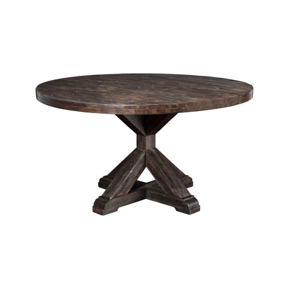 Newberry Round Dining Table, Salvaged Grey - Alpine Furniture