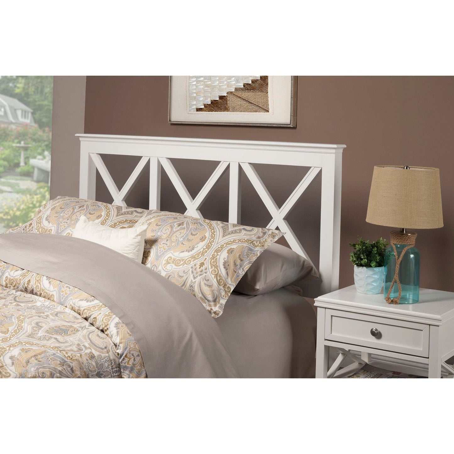 Potter Bed - Headboard Only, White - Alpine Furniture