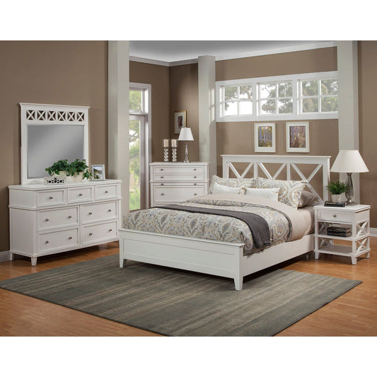 Potter Bed, White - Alpine Furniture