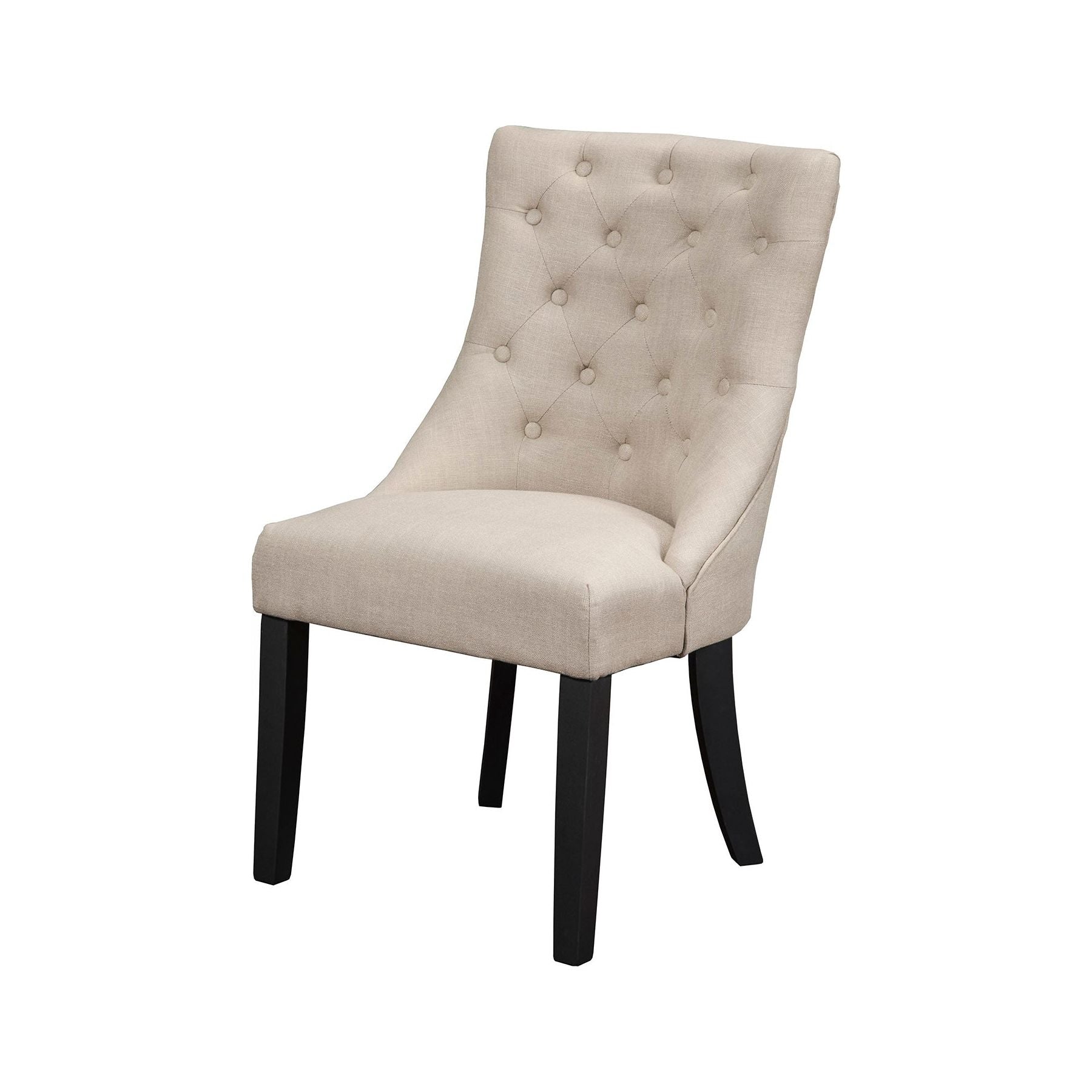 Prairie Upholstered Side Chairs, Cream Linen - Alpine Furniture