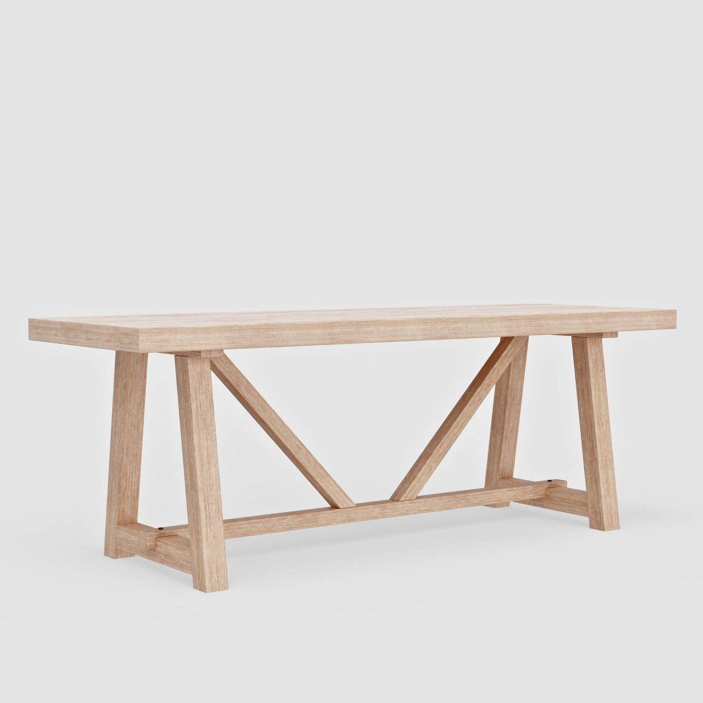 Raquel Rectangular Dining Table, Driftwood - Alpine Furniture