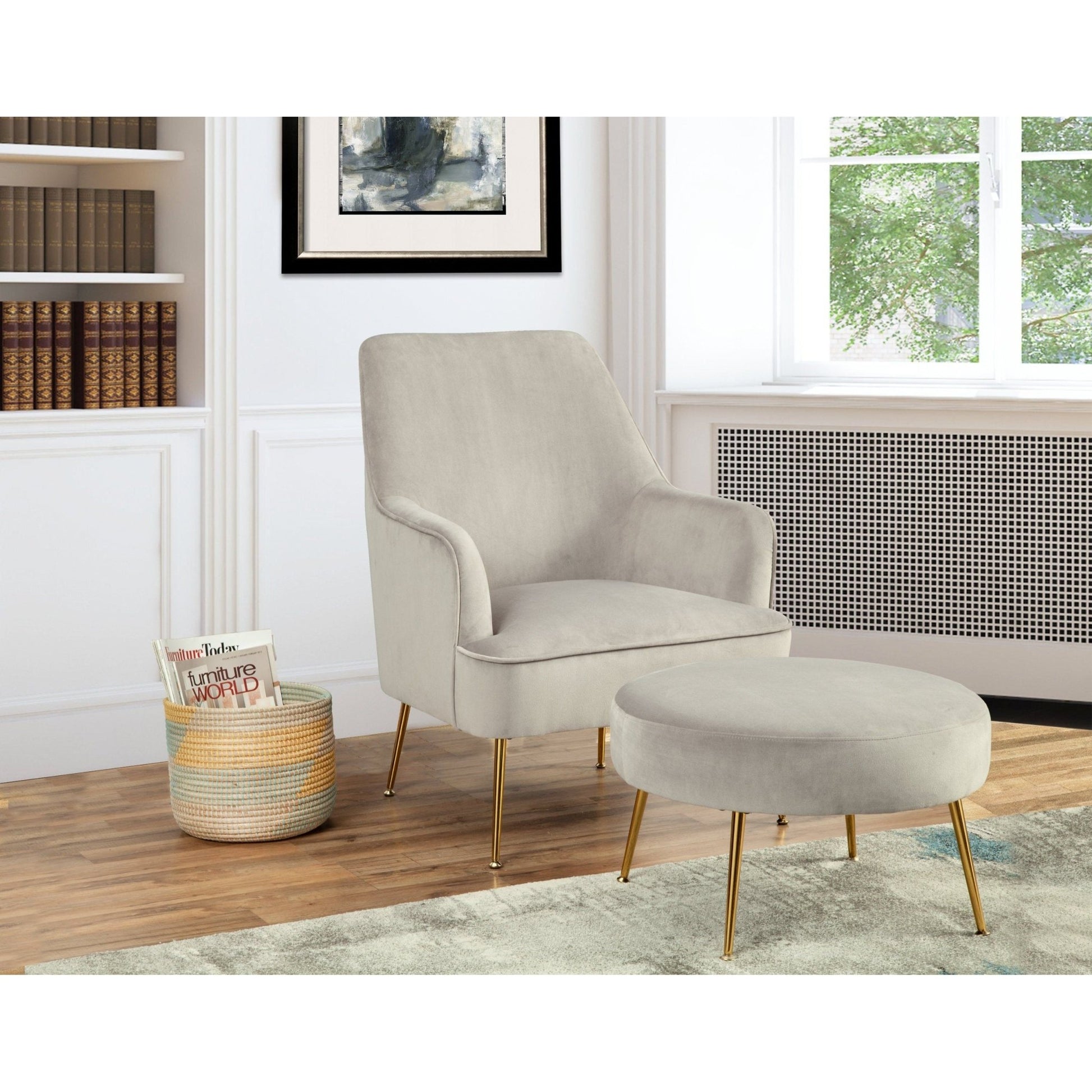 Rebecca Leisure Chair, Grey - Alpine Furniture