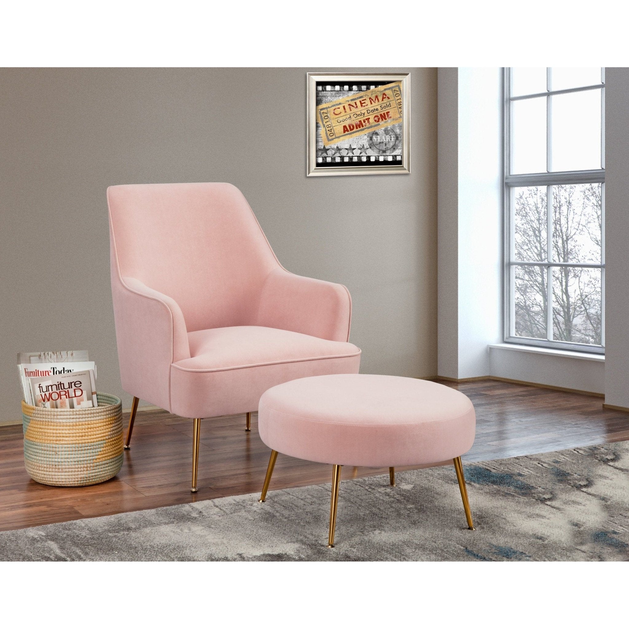 Baby pink arm chair online