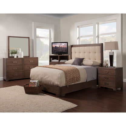Savannah Queen Bed, Pecan - Alpine Furniture