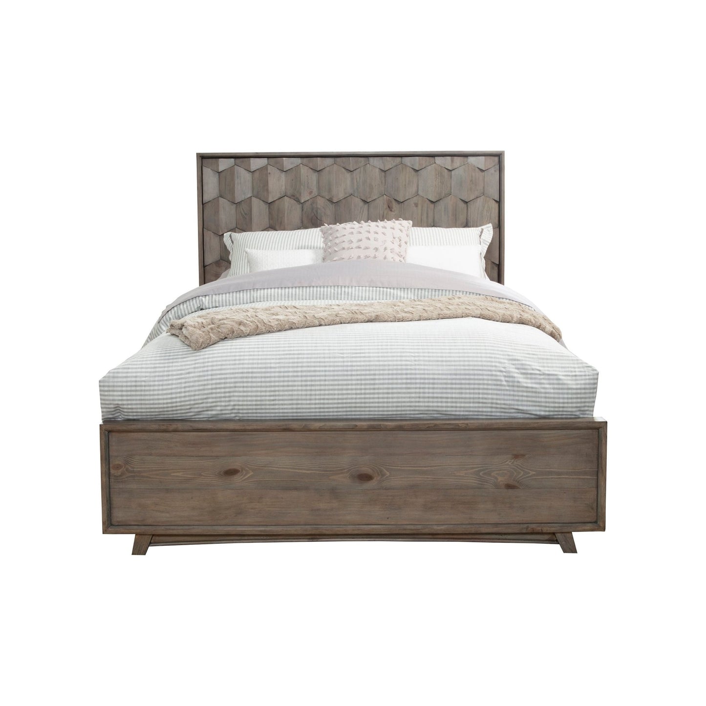 Shimmer Bed, Antique Grey - Alpine Furniture