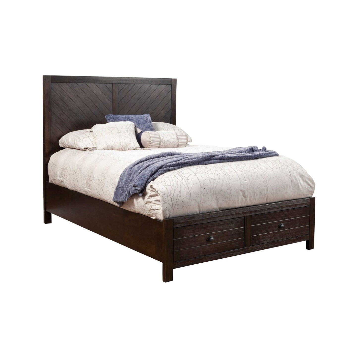 Shutter Bed, Charcoal - Alpine Furniture