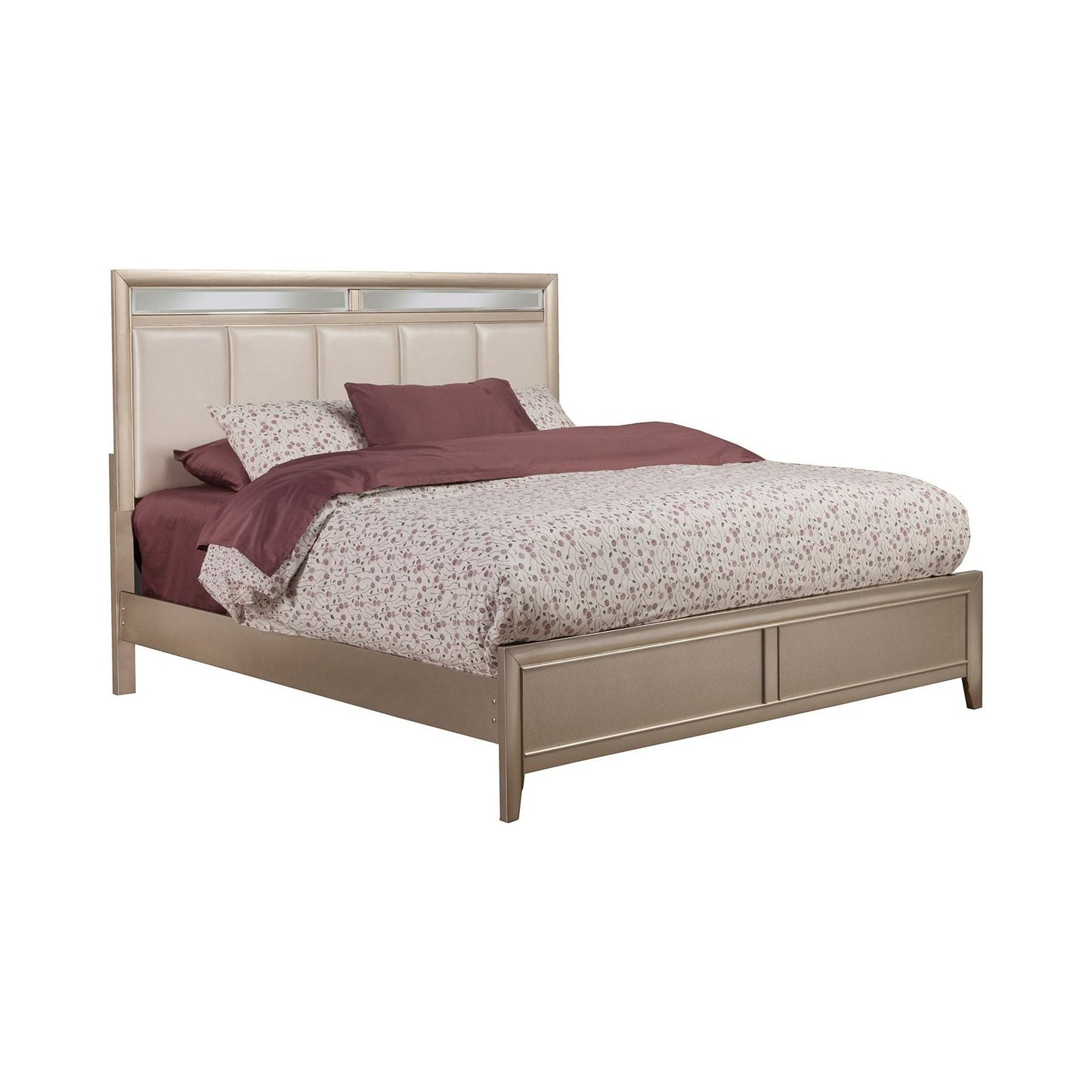 Silver Dreams Bed, Silver - Alpine Furniture