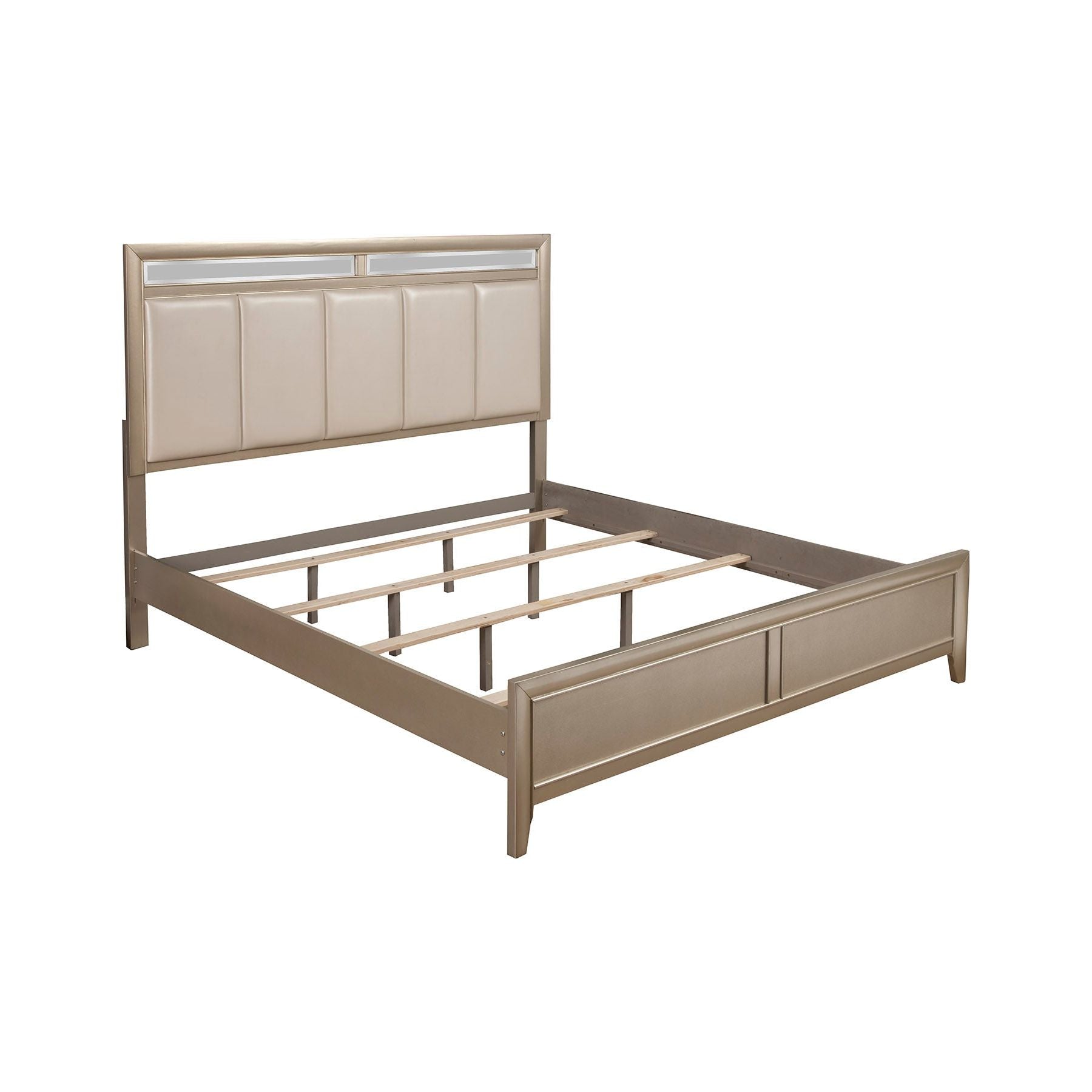Silver Dreams Bed, Silver - Alpine Furniture