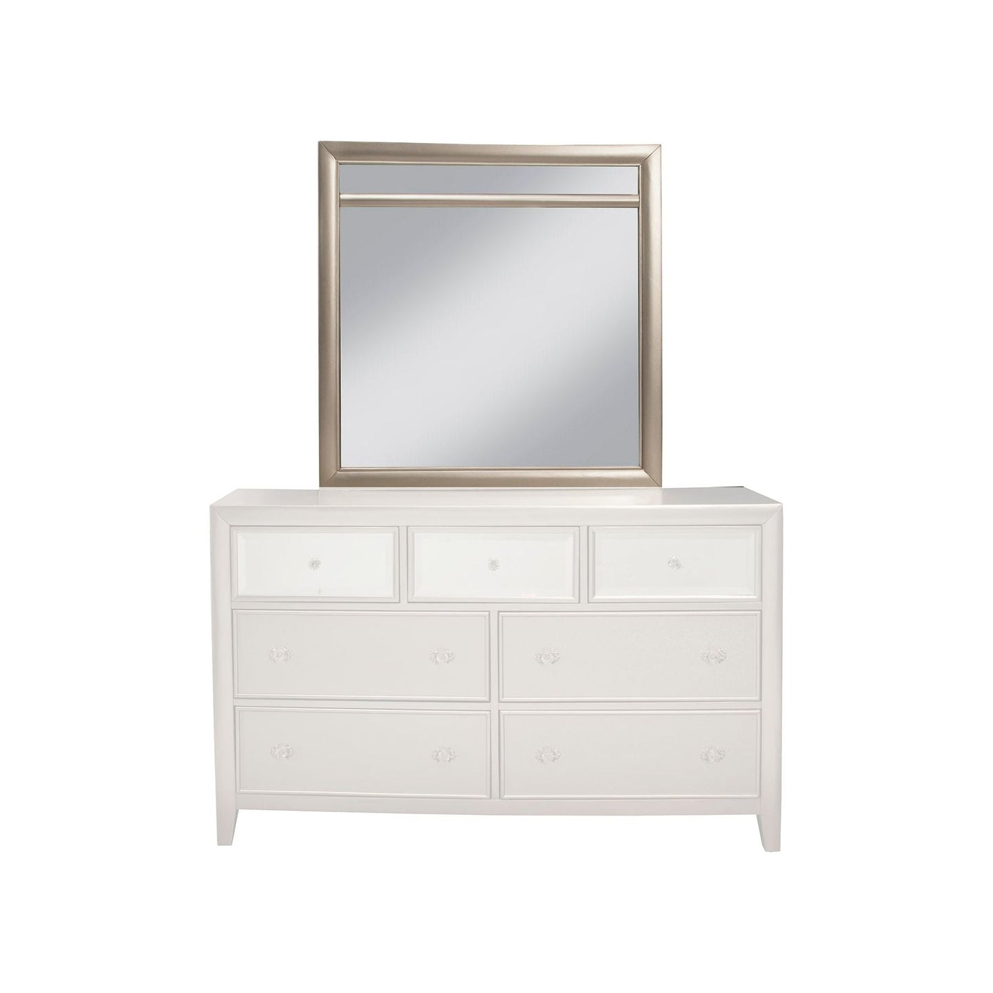 Silver Dreams Mirror, Silver - Alpine Furniture