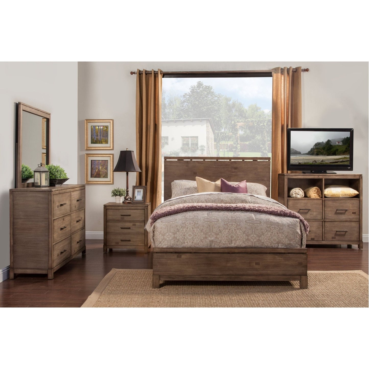 Sydney Bed, Weathered Grey - Alpine Furniture